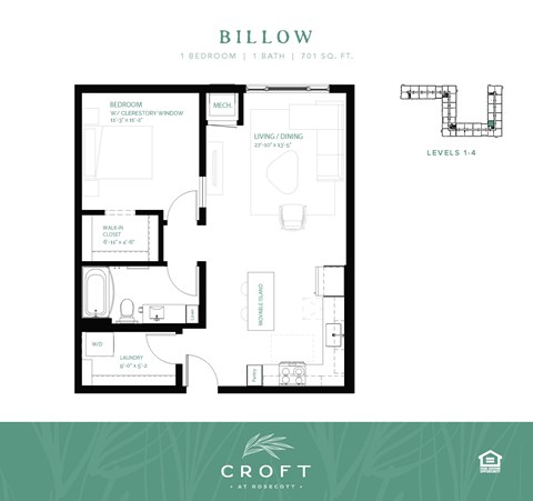 Billow Floor Plan at Croft at Rosecott, Minnesota, 55068